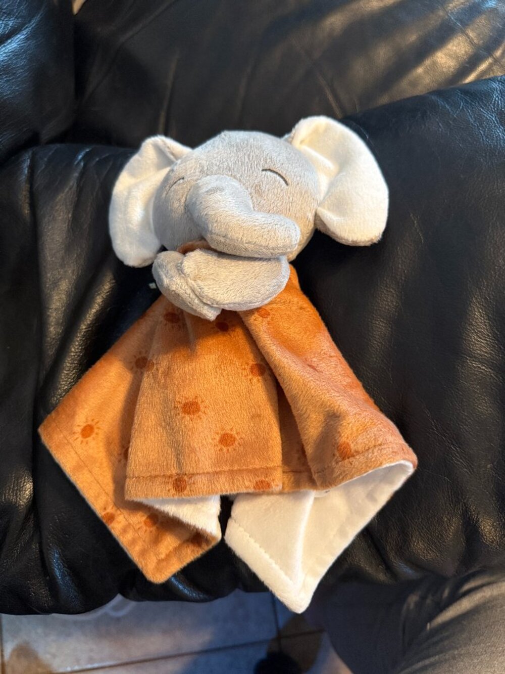 Gerber Modern Moments Baby Grey Elephant Brown Sun Blanket Lovey 11.5"(005)
